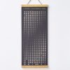 Moon Phase Lunar Calendar – Shadow Edition hanging on wall with teak magnetic poster frame, modern minimalist home décor.