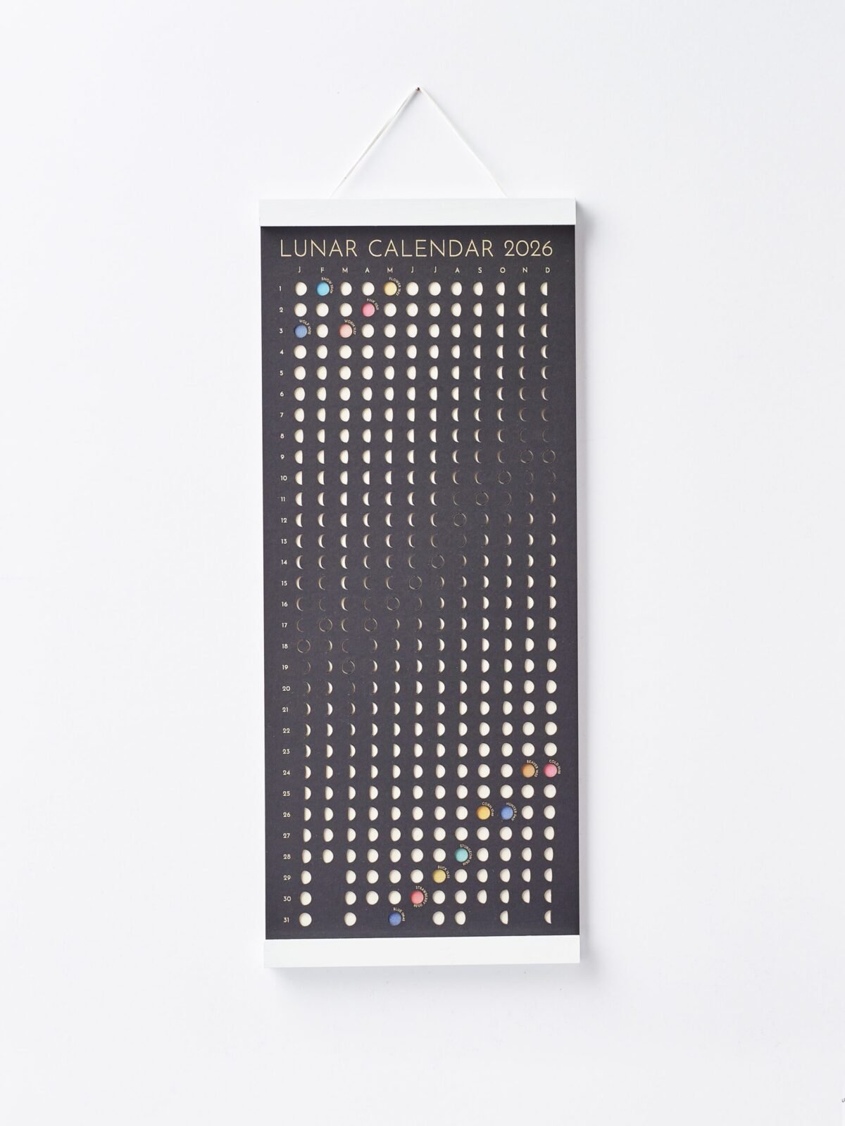 HyperFocal: 0 2026 Moon Phase Lunar Calendar - Shadow Edition