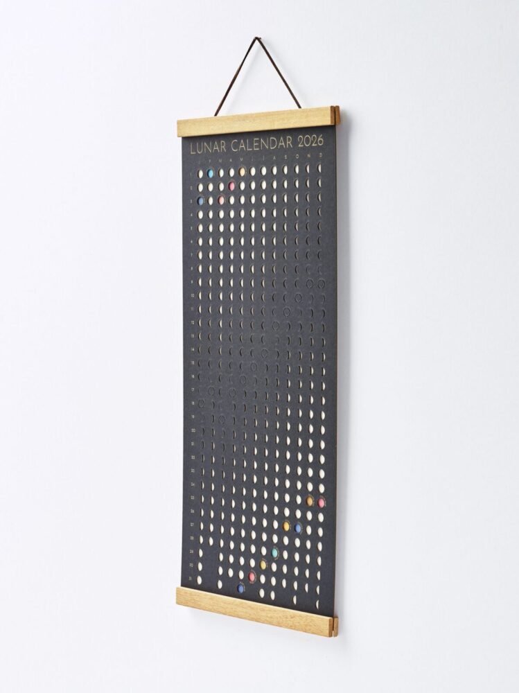 HyperFocal: 0 2026 Moon Phase Lunar Calendar - Shadow Edition