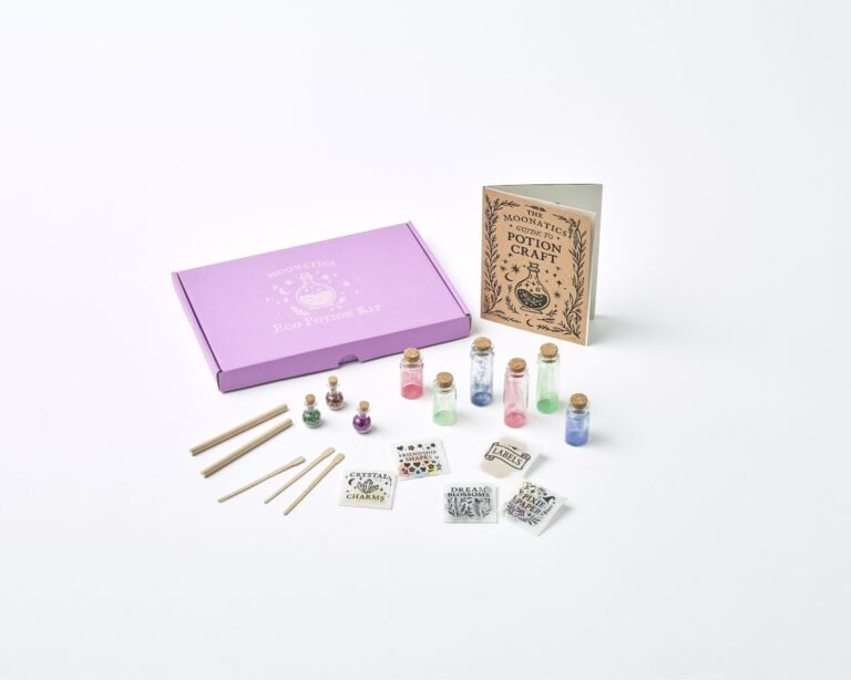 Moonatics Apprentice Eco Potion Kit — plastic-free spell kit box with bottles, pigments, mix-ins and guide