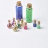 Small potion bottles of eco glitter and mica powder