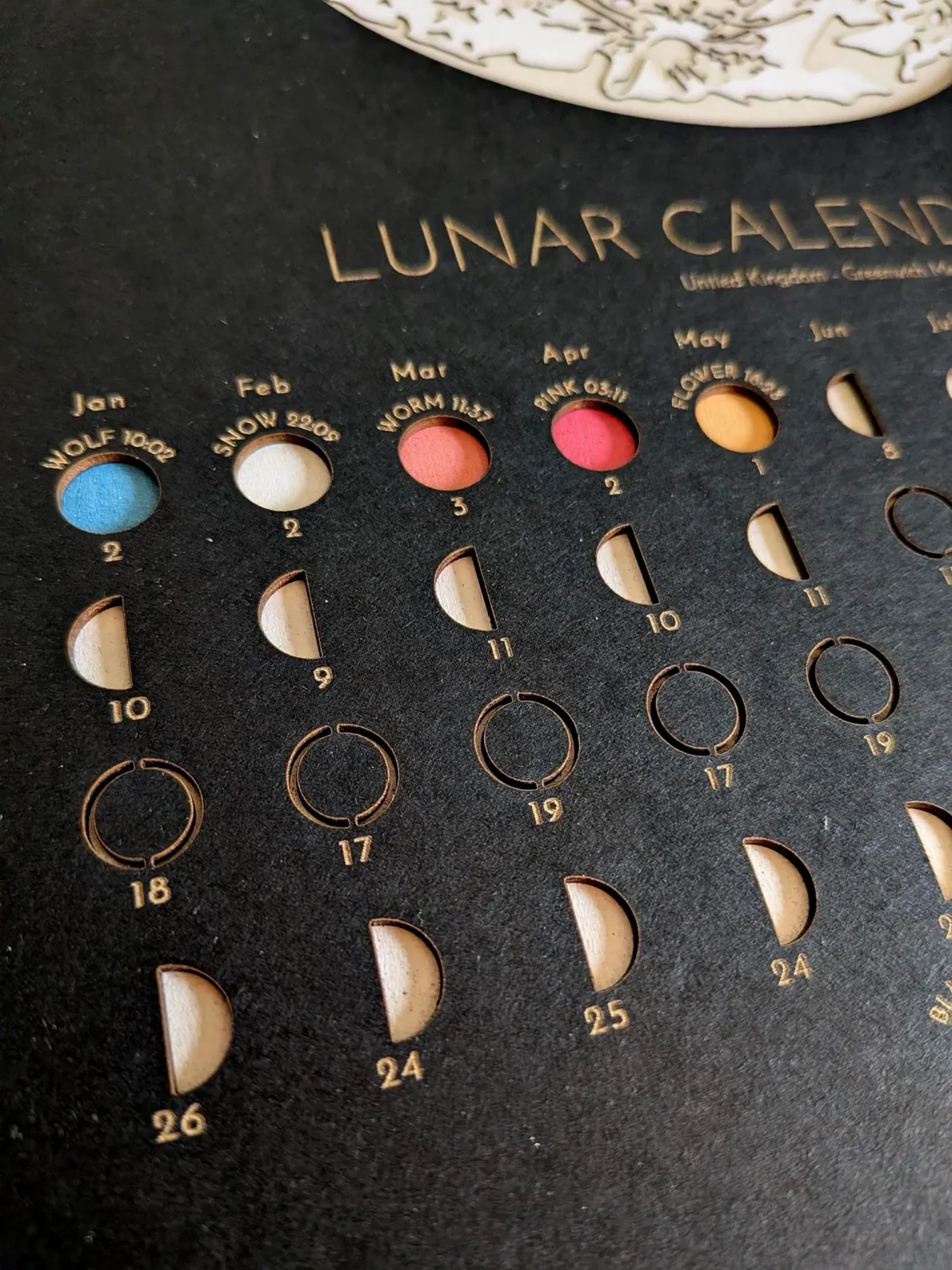 2026 Moon Phase Lunar Calendar - Minimal Edition