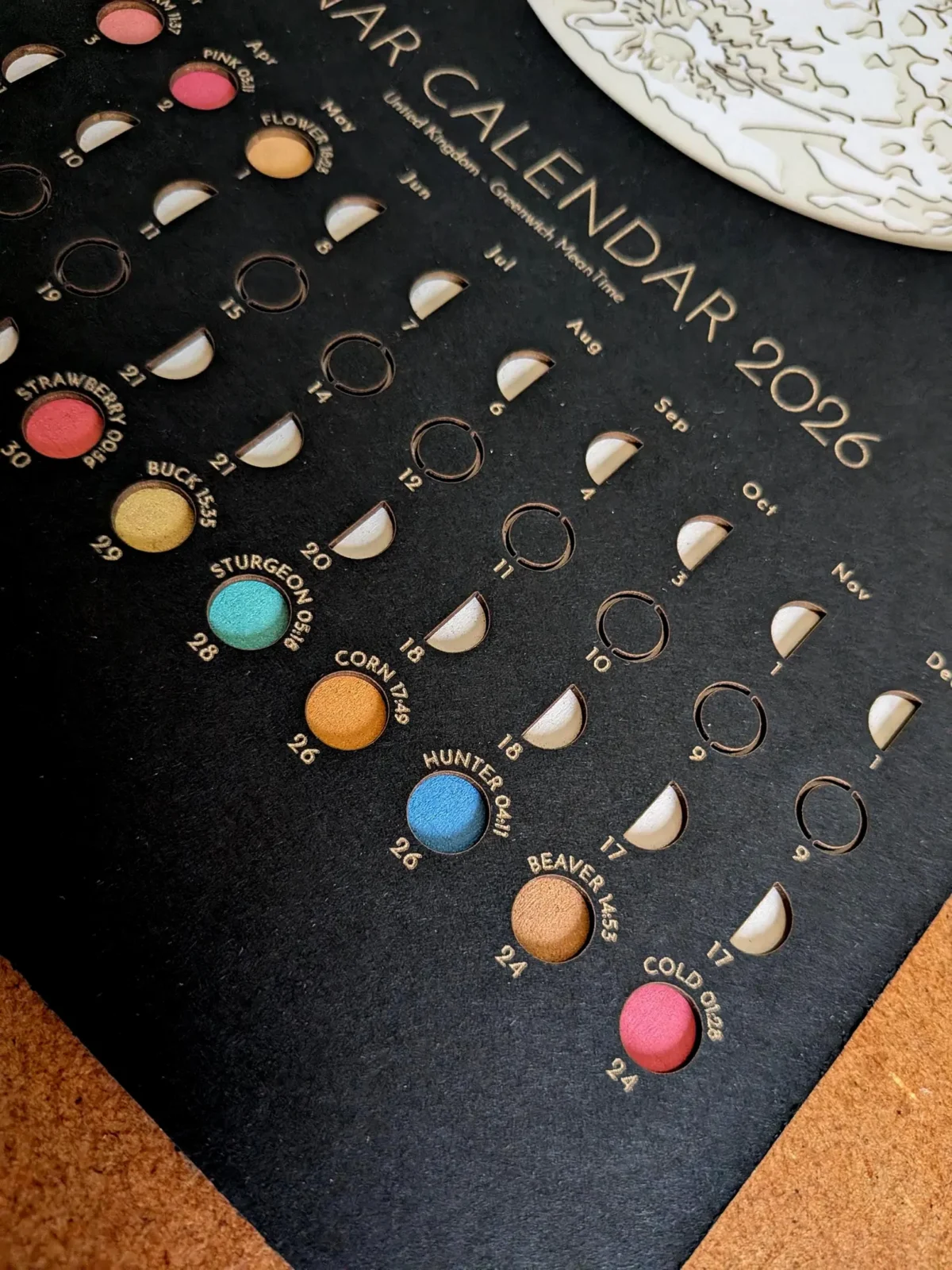 2026 Moon Phase Lunar Calendar - Minimal Edition