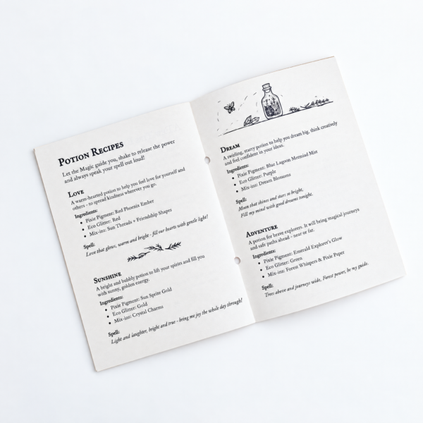 moonatics alchemist eco potion kit - booklet 3 moonatics booklet - info on potion recipes