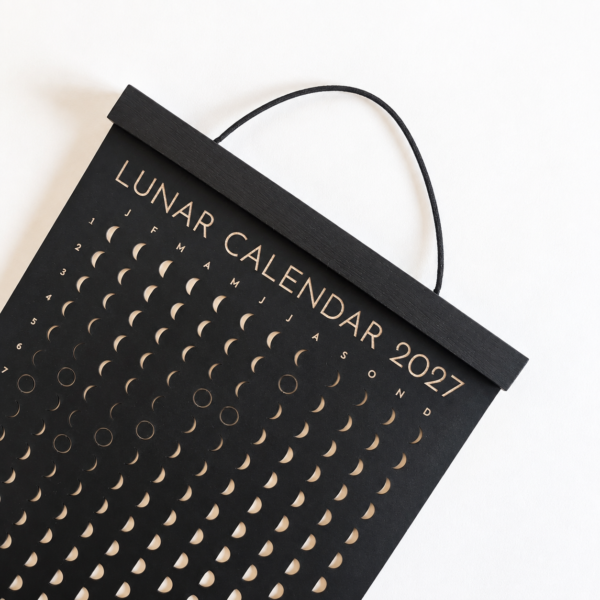 2027 Moon Phase Lunar Calendar - Shadow Edition