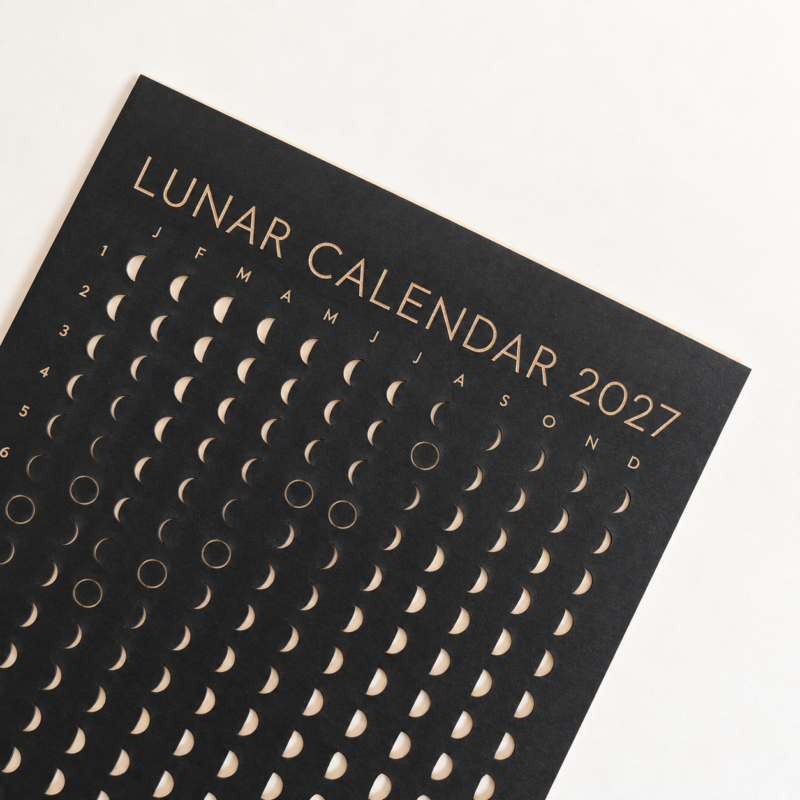 moonatics lunar shadow calendar 2027 6 2027 Moon Phase Lunar Calendar - Shadow Edition