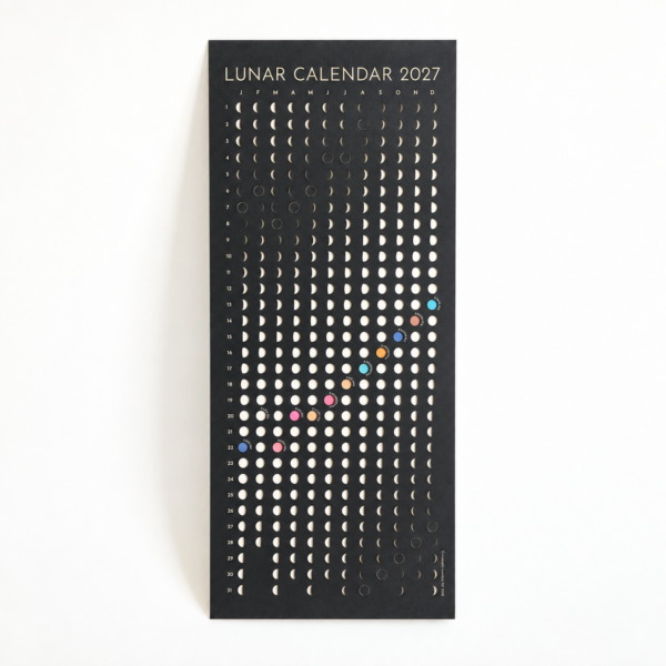 2027 Moon Phase Lunar Calendar - Shadow Edition